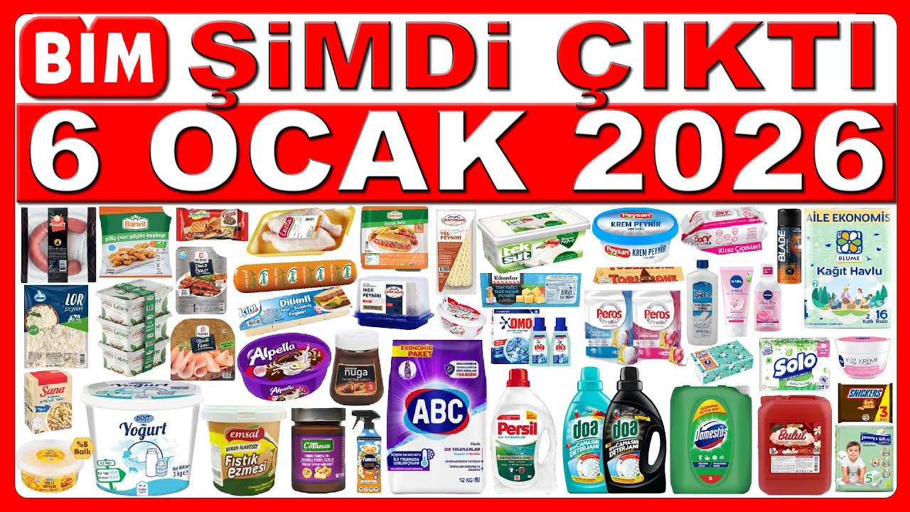 BİM 6 OCAK 2026 | TEMİZLİK VE GIDA KATALOĞU | BİM AKTÜEL KAHVALTILIK VE DETERJAN | BİM MARKET