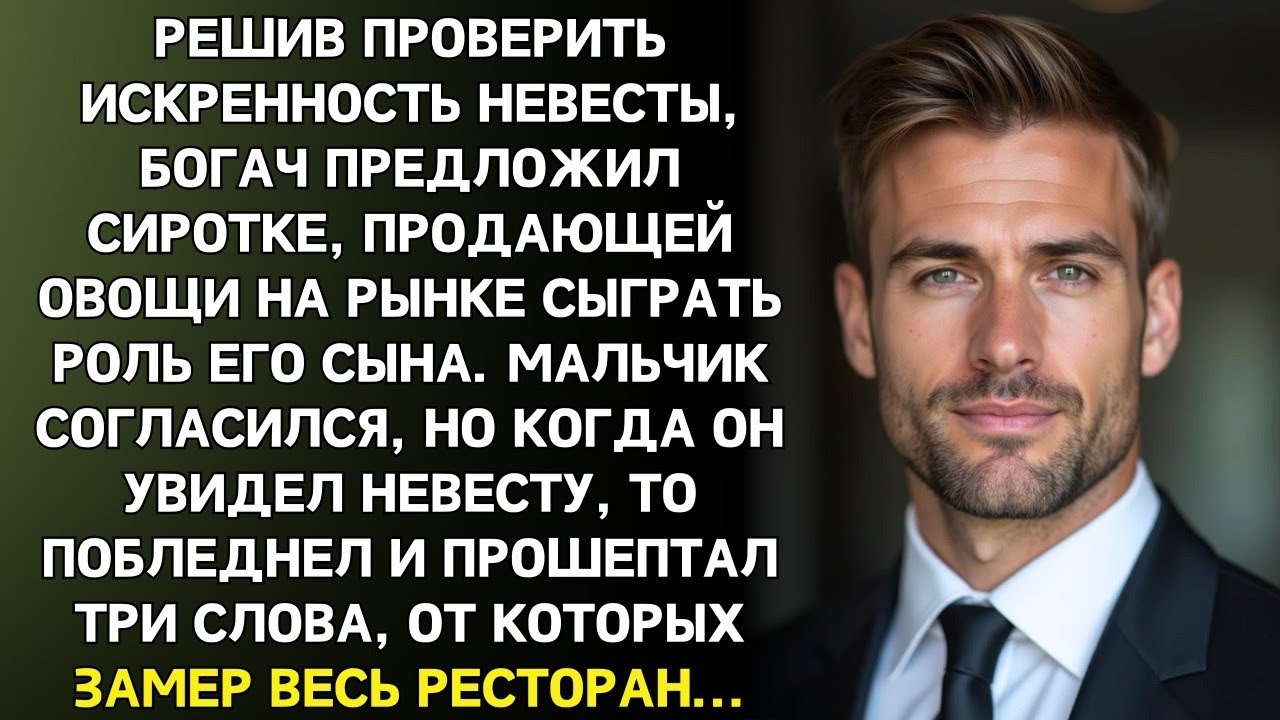 Миллионер попросил сироту помочь проверить невесту, но три его слова ошеломили всех…