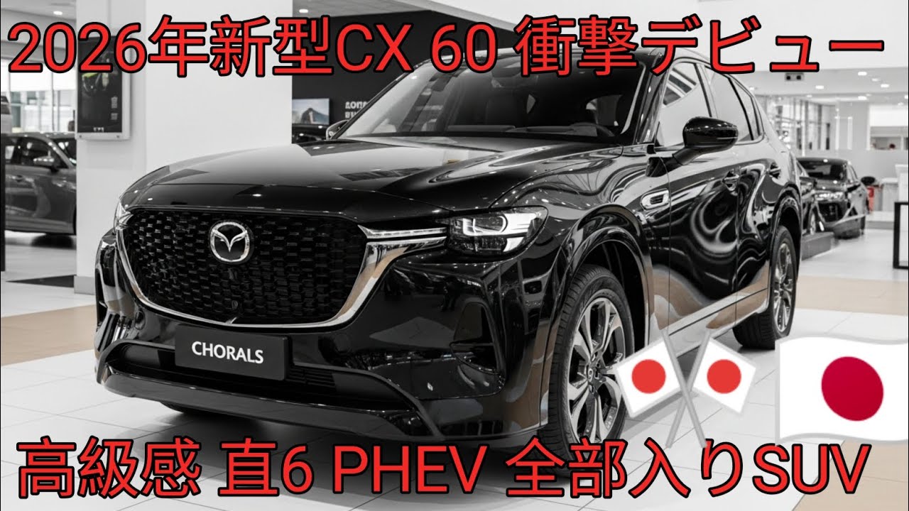 2026年新型マツダCX 60完全公開直列6気筒とPHEVが進化高級感あふれる最新内装と先進安全装備次世代プレミアムSUVの全貌を徹底解説