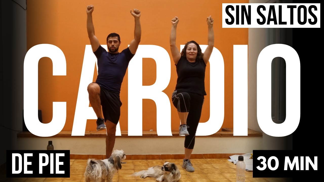 reduce abdomen y cintura en casa 🔥 abdominales de pie y cardio sin saltos 30 min