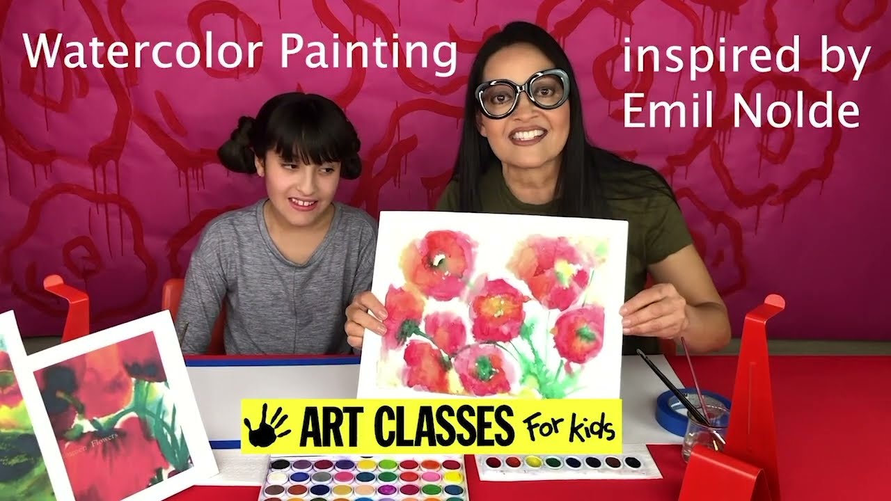 4th Grade - How to Watercolor: Floral Landscape inspired by Emil Nolde