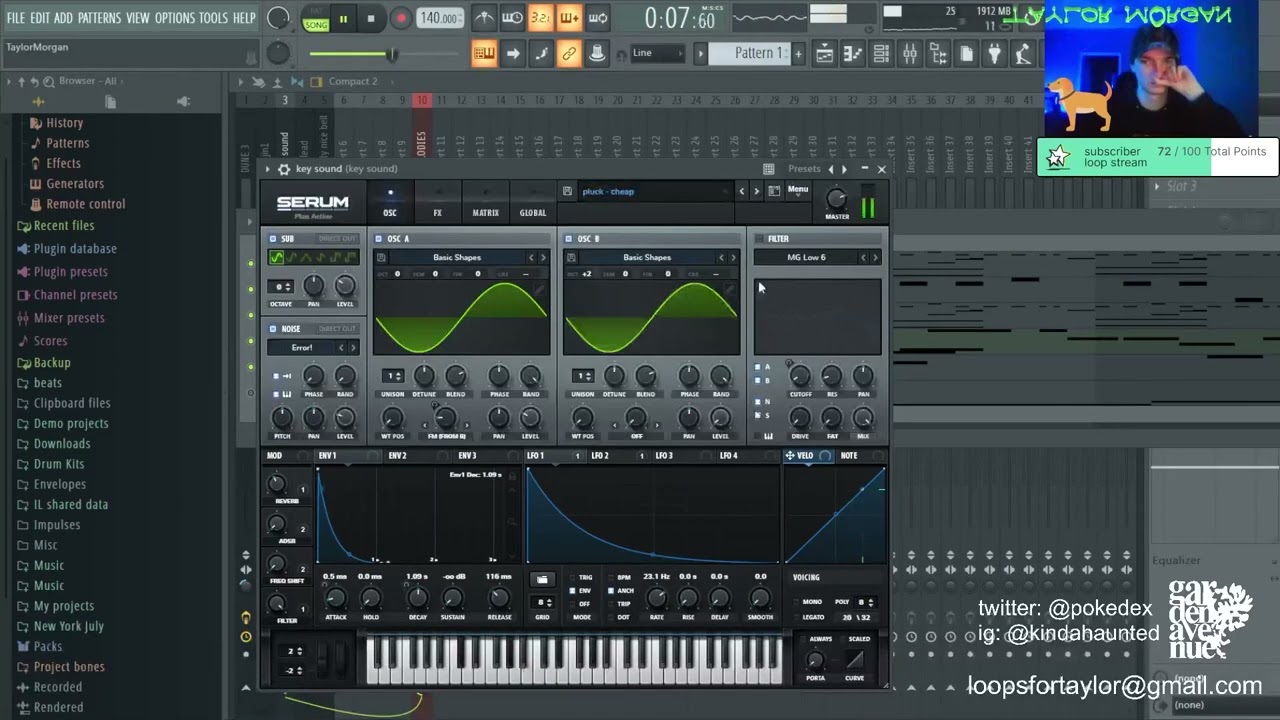 making a bladee + black kray type beat ! ! !  (taylor morgan)