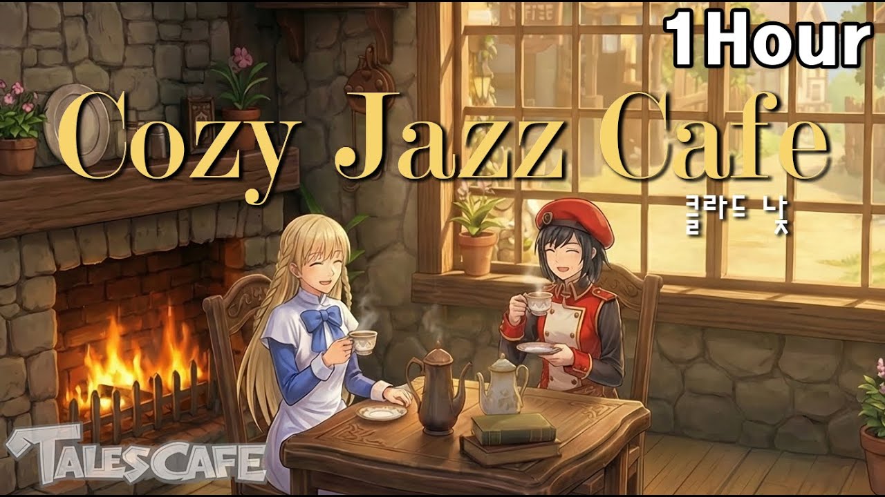 클라드 낮 카페 : 1시간  | 테일즈위버 | Cozy Jazz Cafe | 휴식하며 편하게 듣기좋은 카페음악. 자기전 수면음악. 공부할때 듣는 음악.