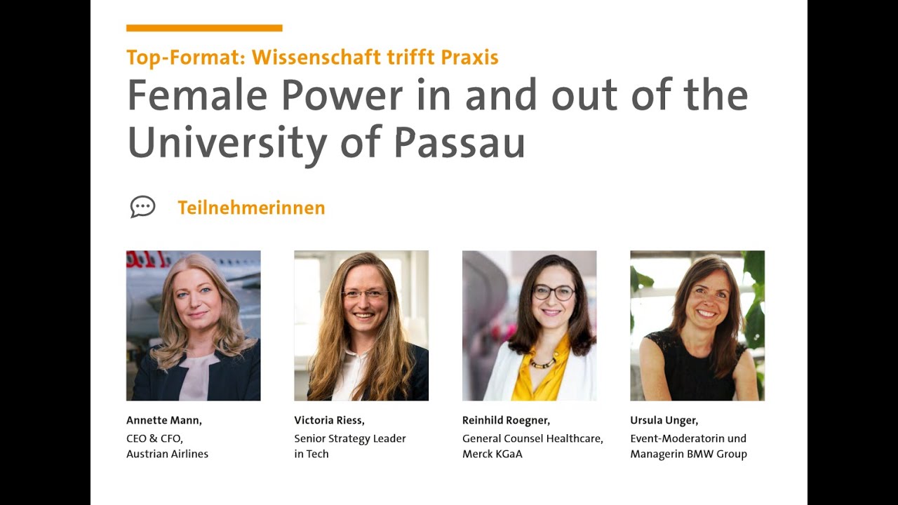 Female Power in and out of the University of Passau - Victoria Riess #leadership #womenintech #women