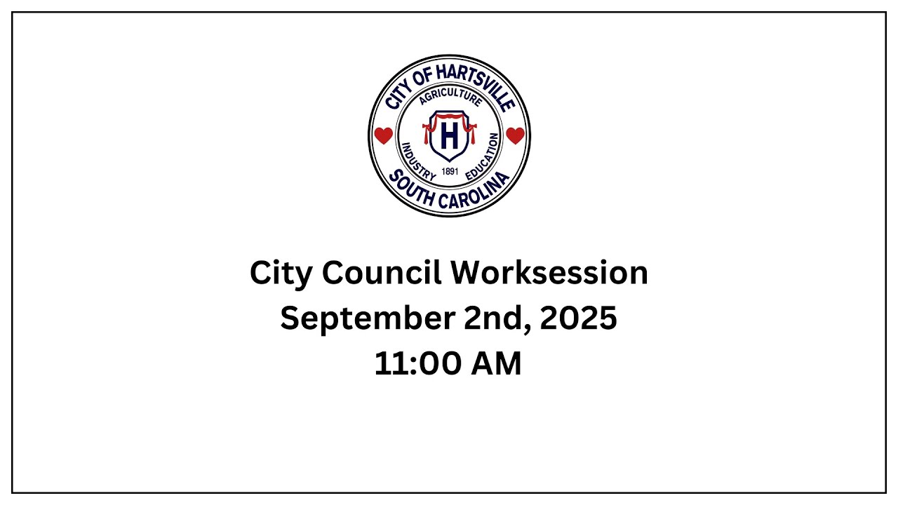 Hartsville City Council Worksession - September 2nd, 2025