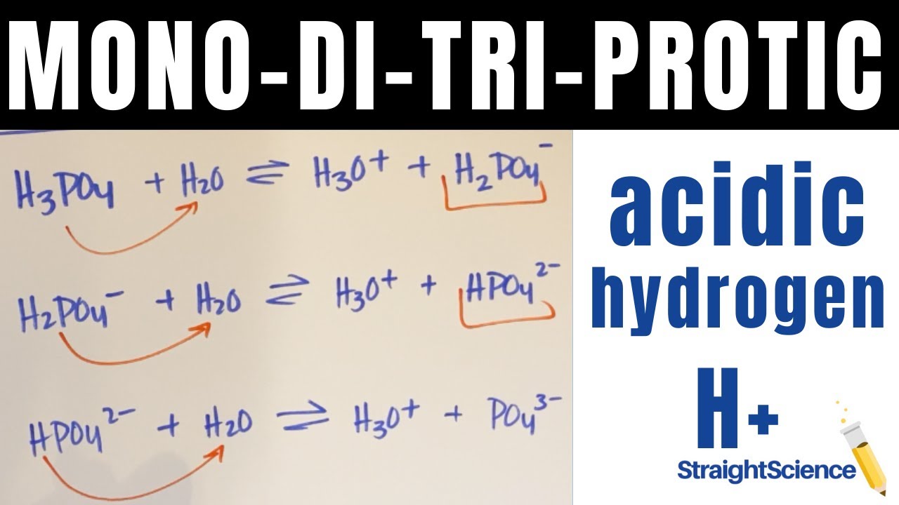 Monoprotic - Diprotic - Triprotic Substances: How many ACIDIC hydrogens does the substance have?