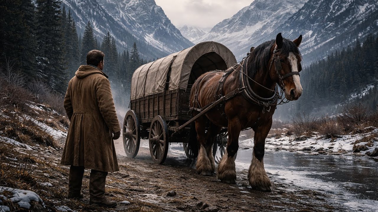 The Giant Horse Dragged the Wagon Alone… What the Rancher Discovered Inside Left Him in Tears