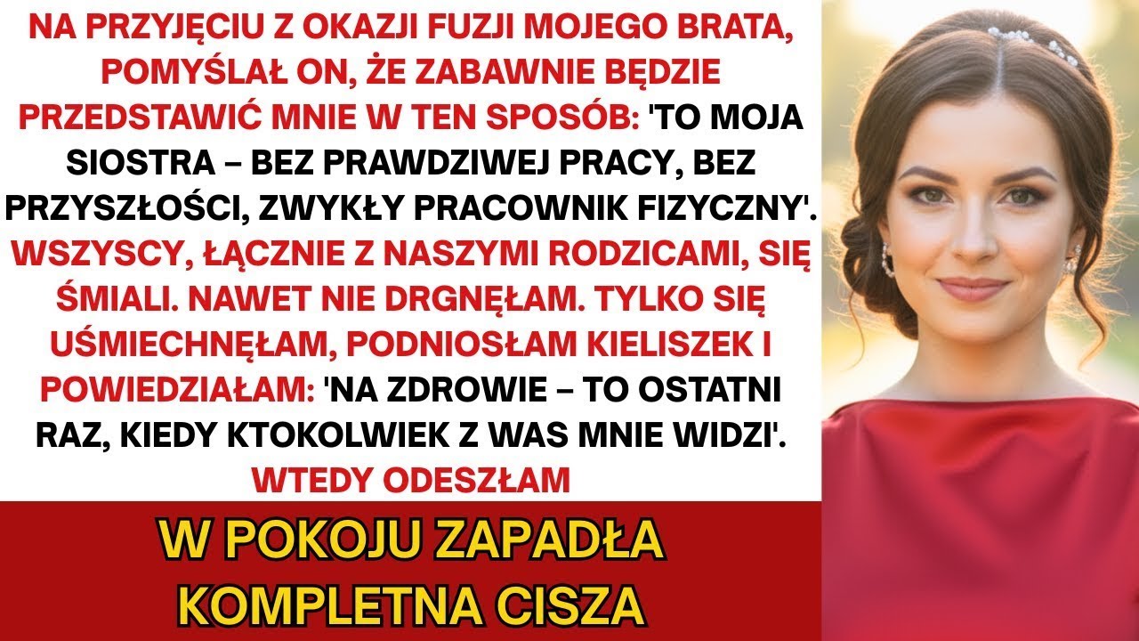 Rodzina wyśmiała mnie na imprezie fuzji brata – nazwali mnie niewykształconym i bezwartościowym