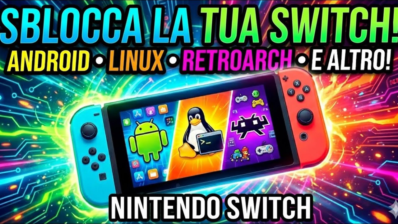 MODIFICA NINTENDO SWITCH COME UN PC! 😱 CFW, Android, Linux e RetroArch in una sola console! 