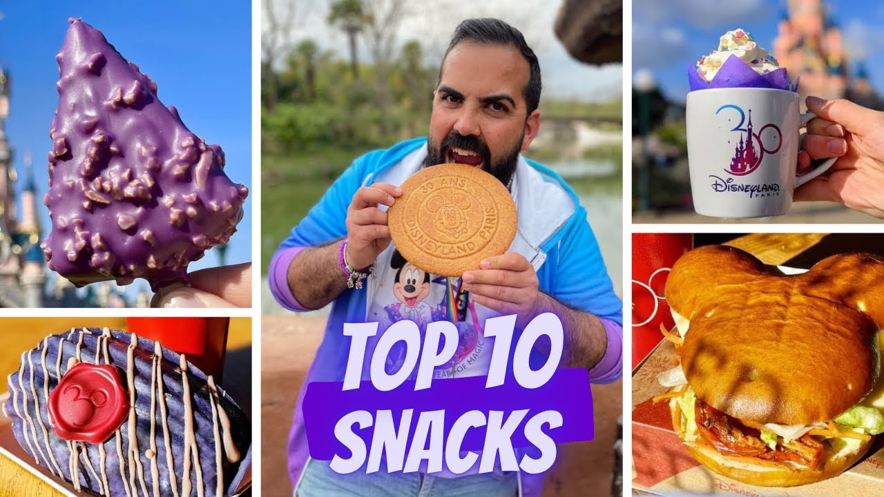 Los 10 mejores SNACKS 🧁 del 30 Aniversario de DISNEYLAND PARIS 💜 2022