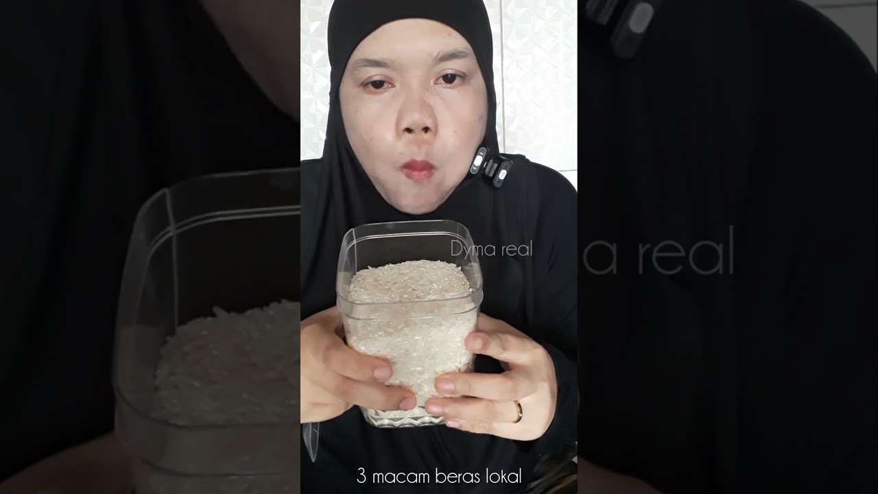 DYMA KULINER 💕Beras 3 macam💕ASMR RAW RICE EATING 💕Makan Beras Mentah #mukbang #asmr @Dymakuliner 