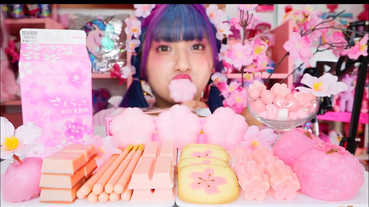 [ASMR] Звук жевания конфет сакуры 🌸🥺 / [Звуки еды] CHEERY BLOSSOMS SWEET, MUKBANG, 먹방