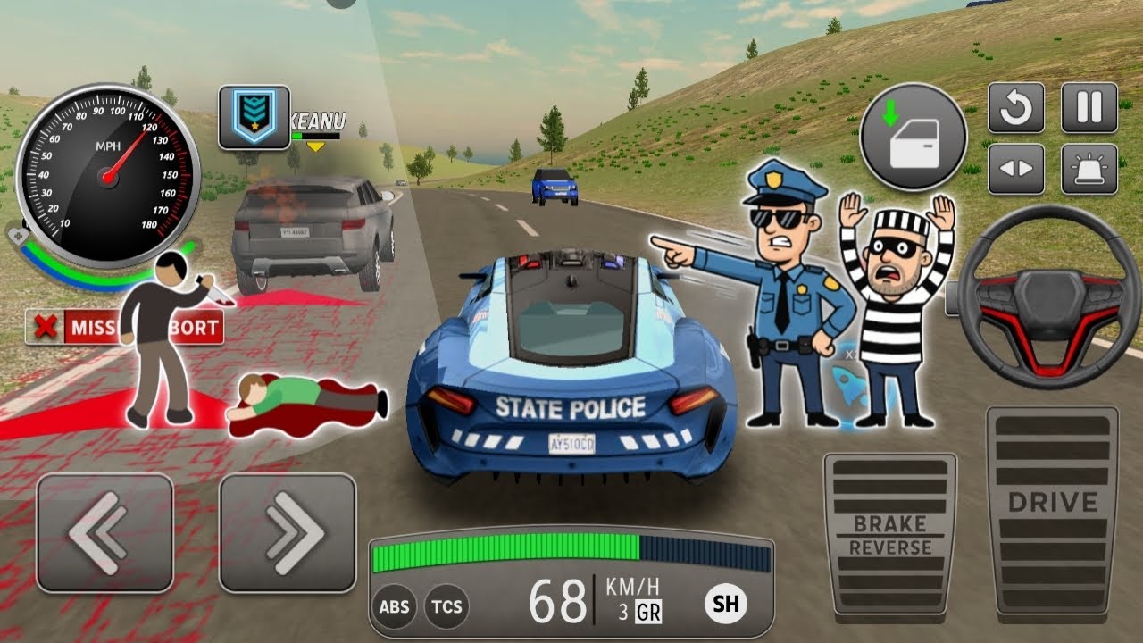 Open World Police Chase | 3D Driving SimulatorPolice Car Simulator Gameplay | Real Chase Mission