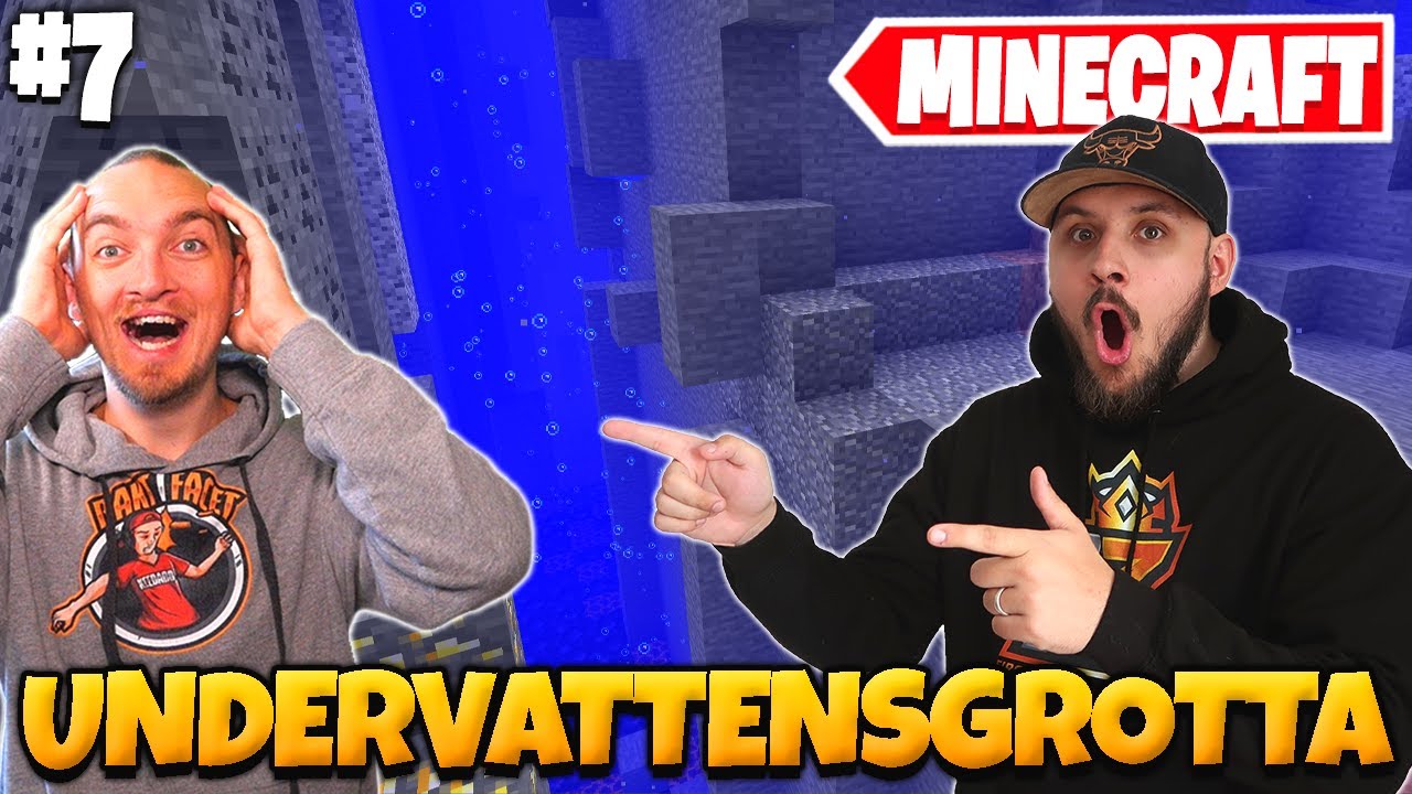VI HITTAR EN UNDERVATTENSGROTTA I MINECRAFT - LETS PLAY DEL 7