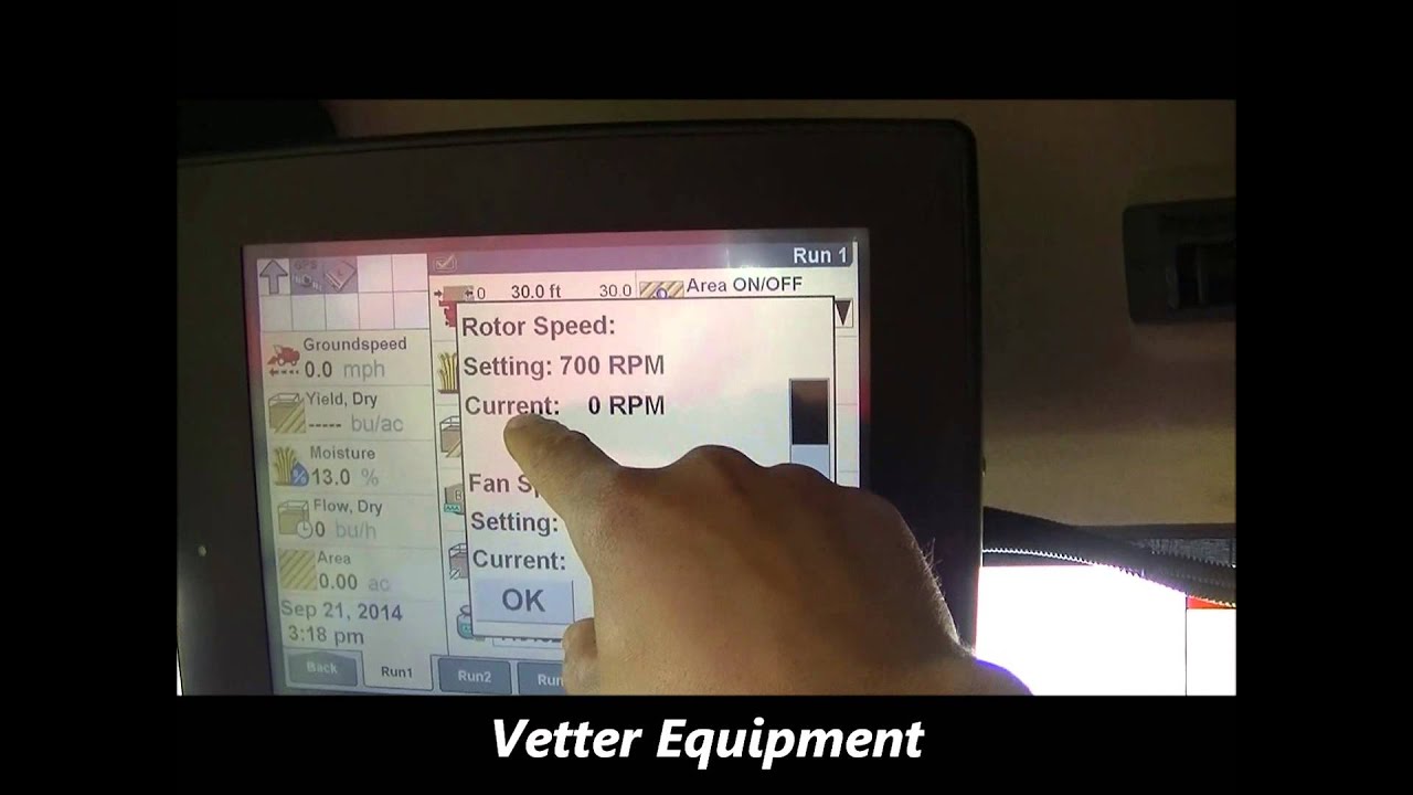 Midrange Auto Crop Settings (ACS), Vetter Equipment, Case IH, Harvest