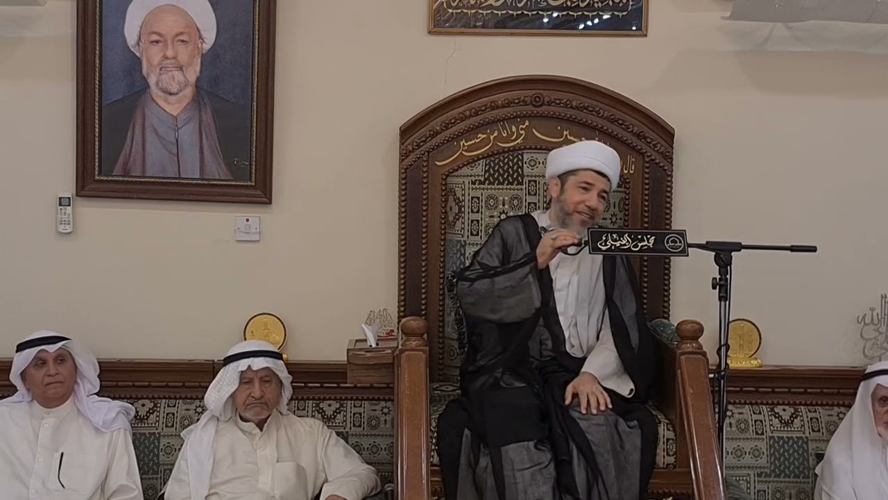 اسقتبال ميرزا عبدالله الاحقاقي و الشيخ عادل الامير مجلس الفيلي 14  5   202 م