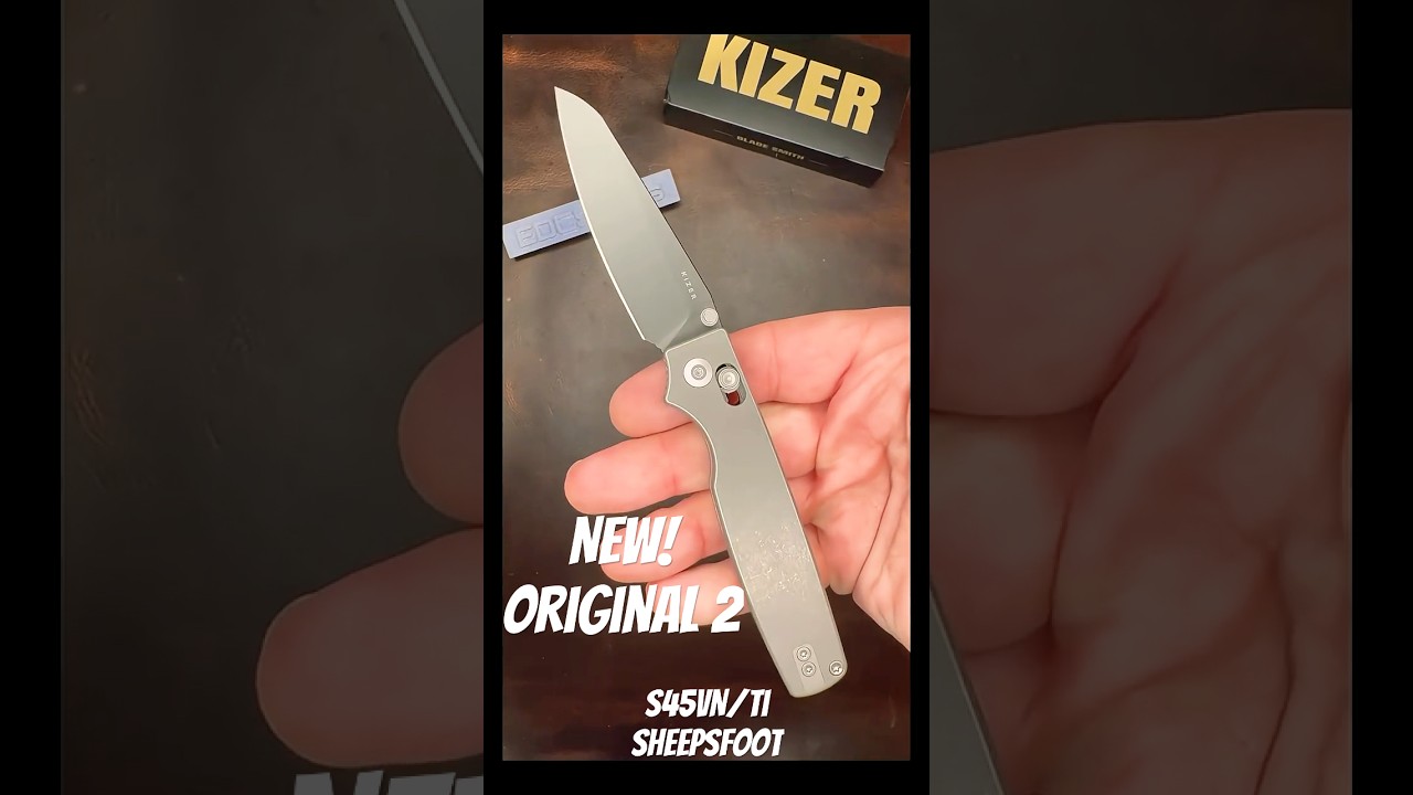 Kizer Original 2 Sheepsfoot S45VN DLC/Titanium #edc #edcknife #edcgear #blade #tools #edctools