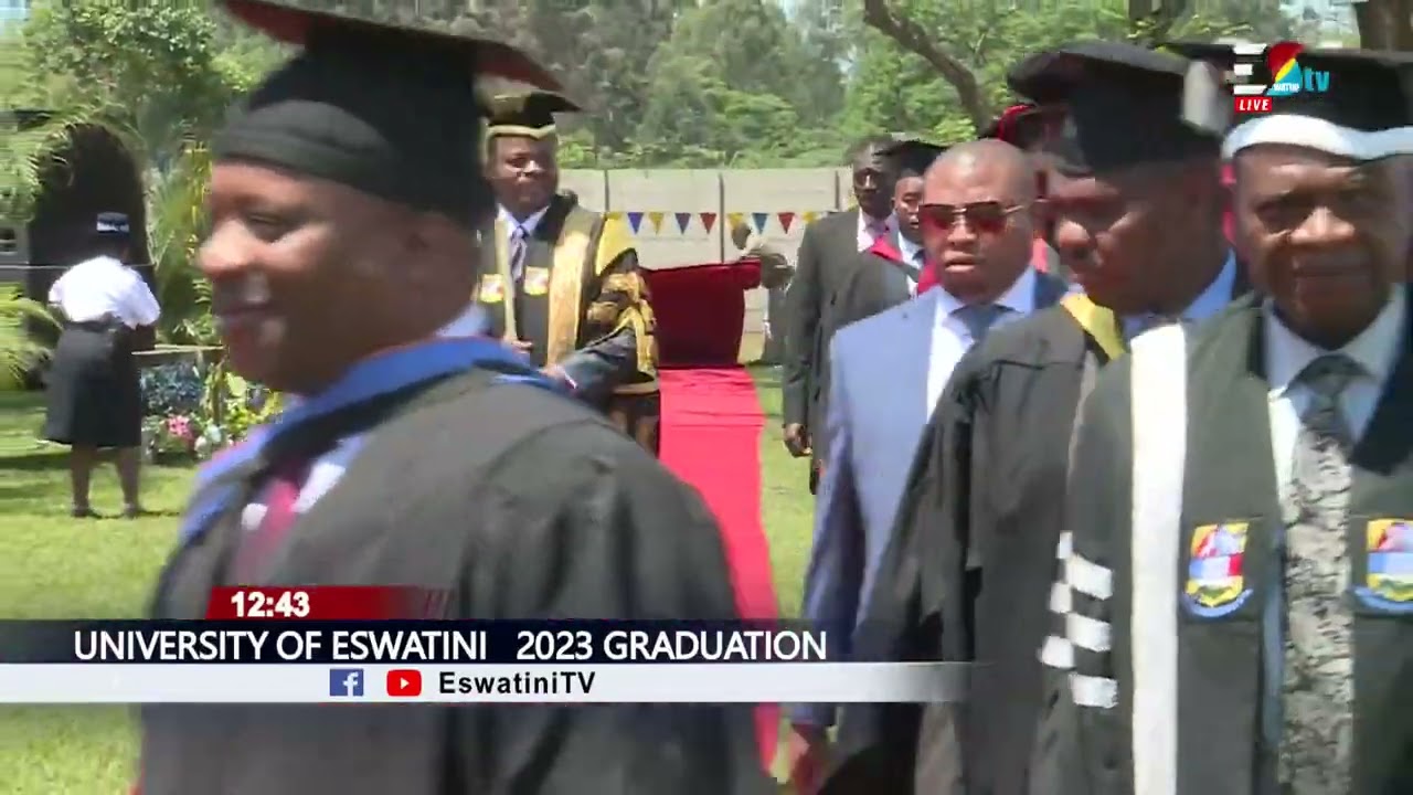 His Majesty King Mswati lll's arrival at the UNESWA Graduation 2023.