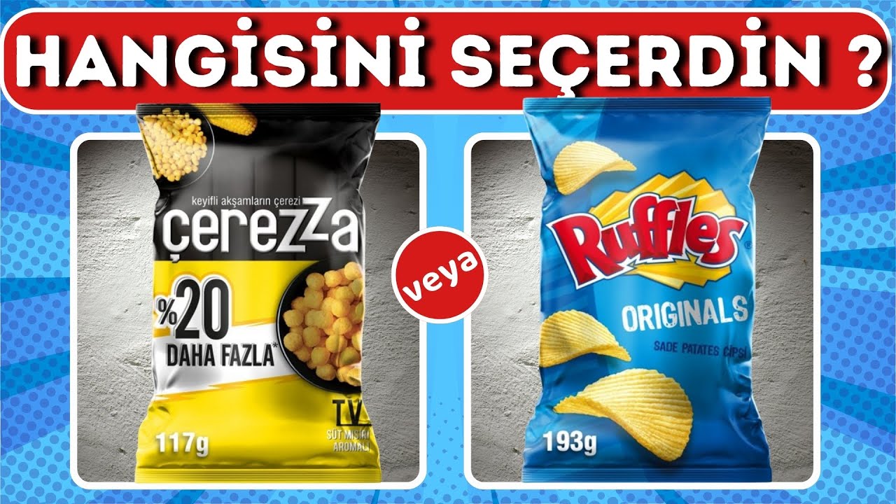 Atıştırmalık ve Abur Cubur Tercih Sınavı🎯 Hangisi Tercih Ederdin ❓
