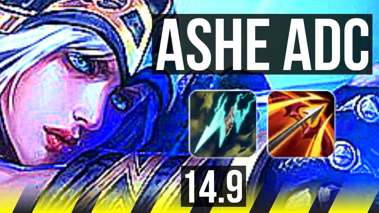 ASHE & Thresh vs LUCIAN & Braum (ADC) | 9/2/8, Legendary | KR Master | 14.9