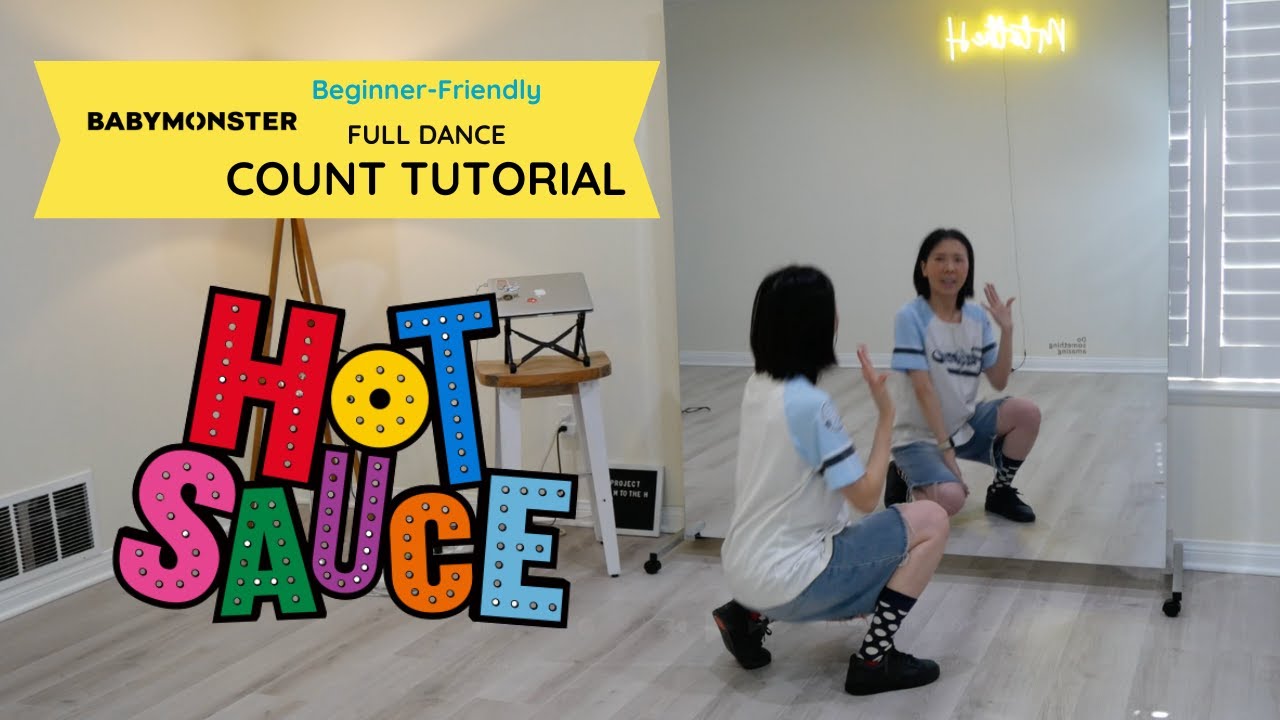 BABYMONSTER (베이비몬스터) - 'Hot Sauce' Dance Tutorial (Counts + Slow Music + Mirrored)