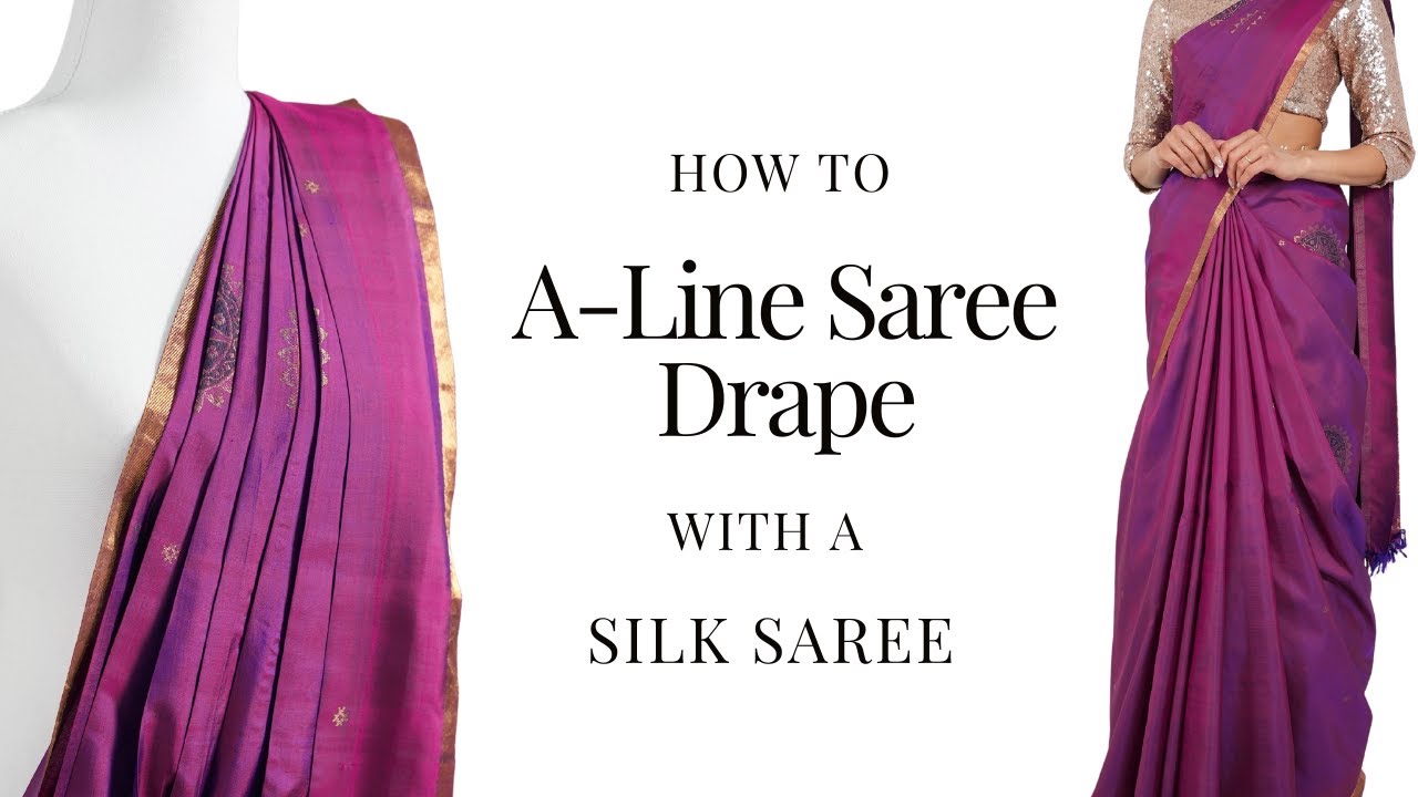 How to Nivi A-Line Drape with a Silk Saree | saree draping style | drape saree perfectly | Tia Bhuva