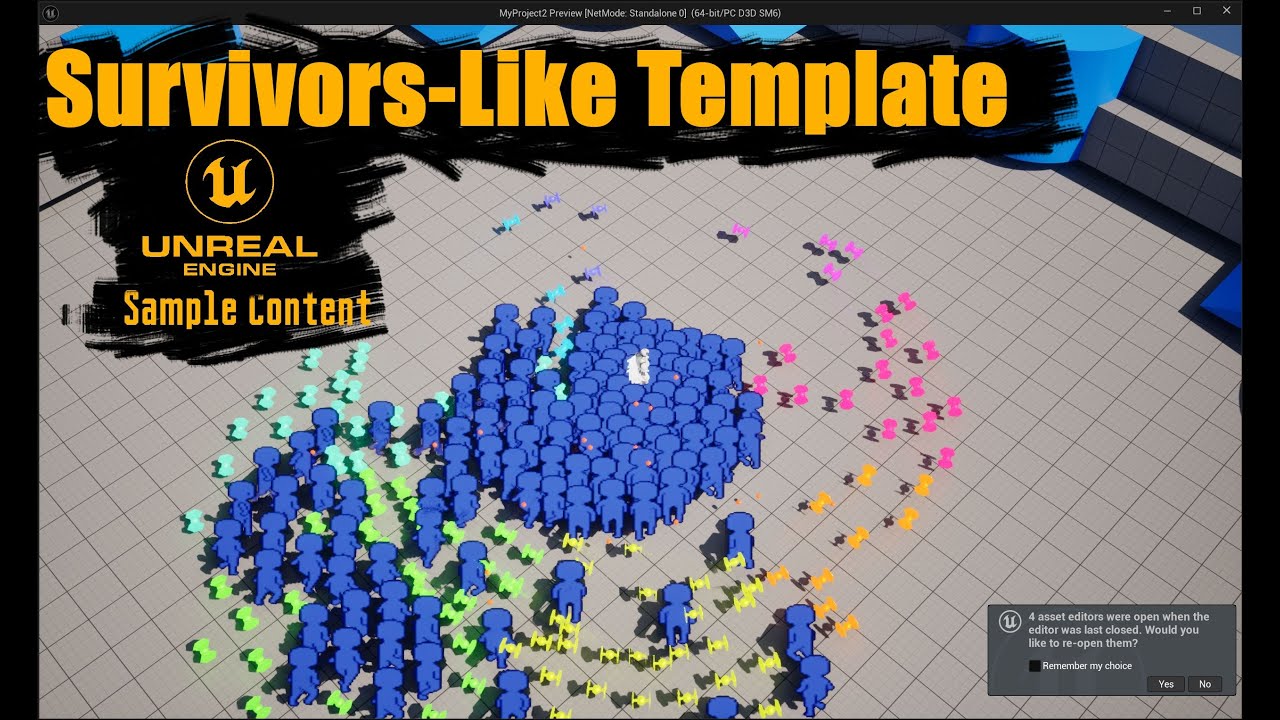 Survivors-Like Template 2D GameMode For Unreal Engine 5 (UE5)