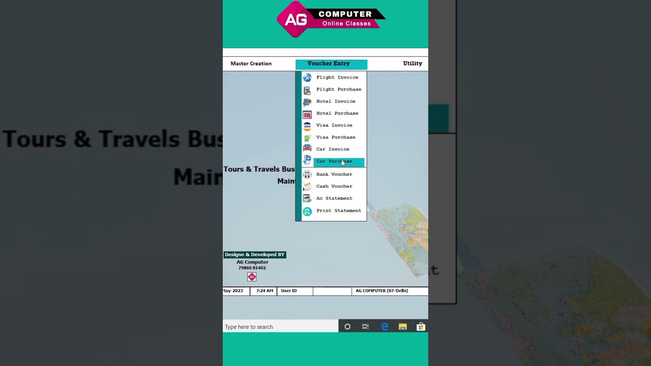 AG Computer | Tour And Travel Billing Software In Excel Vba | AG Softwares | 