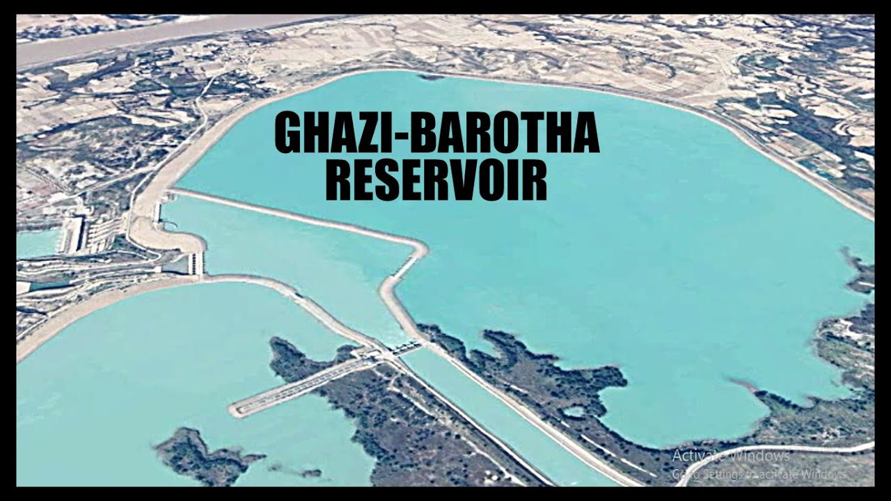 Ghazi-Barotha reservoir. Ghazi-Barotha Hydropower Khyber Pakhtunkhwa, Pakistan. *virtual