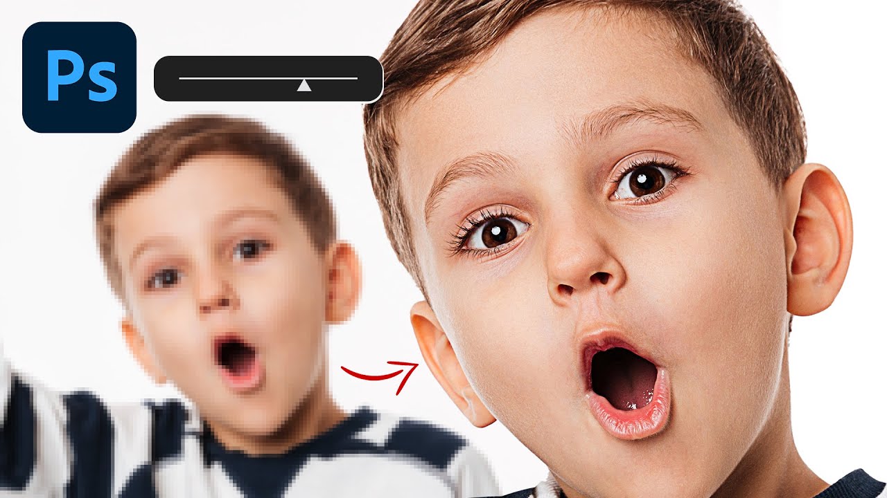 زيادة الحدة والجودة للصور في الفوتوشوب بطريقتين + اكشن مجاني