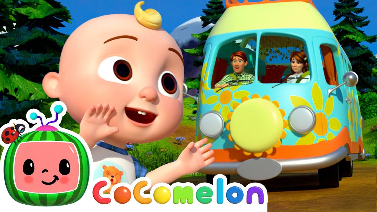 Wheels on the Camper Van! Camp YouTube! | CoComelon Nursery Rhymes & Kids Songs