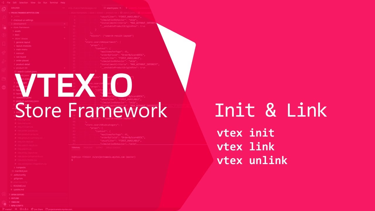 VTEX IO. Init & Link - Iniciar el tema de la tienda y vincularlo con la plataforma