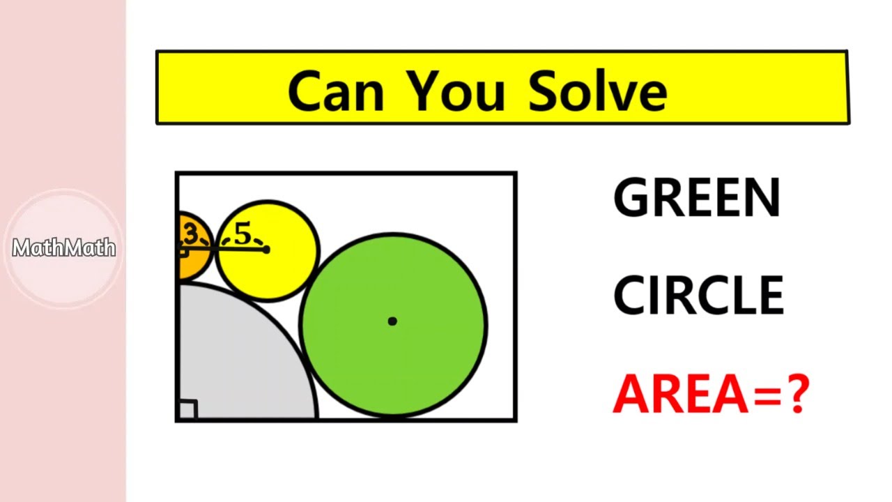 HOW TO: Find the Area of the Green Circle (Problem #4)