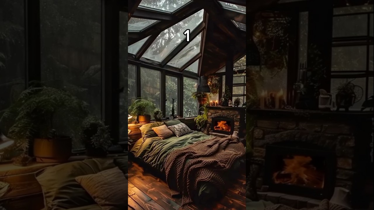 Which bedroom are you choosing for enjoy the rain? ☔ #aesthetic #vibes #choose #rain #bedroom