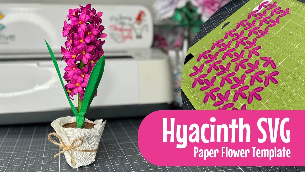 How to make DIY Paper Hyacinth Flower | Hyacinth SVG Template | Hyacinth Flower out of Paper