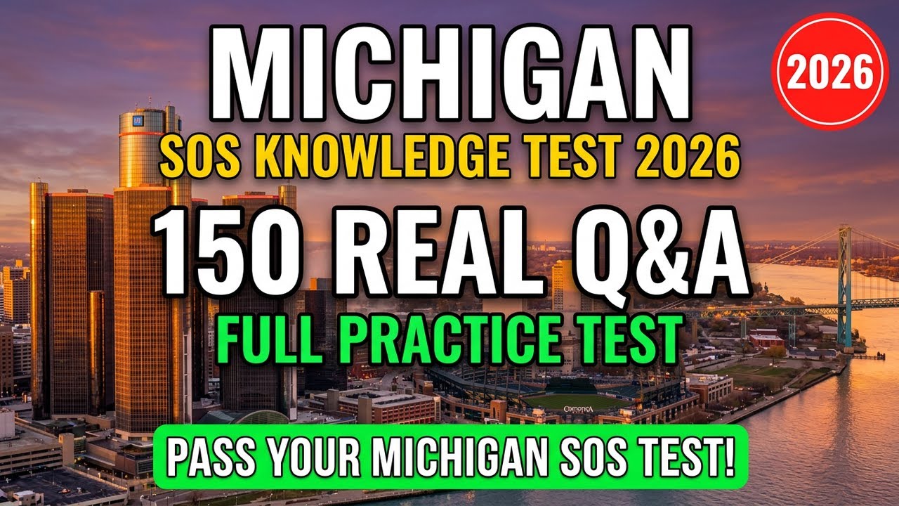 Michigan DMV Permit Practice Test 2026 &mdash; 150 Real SOS Questions You MUST KNOW!