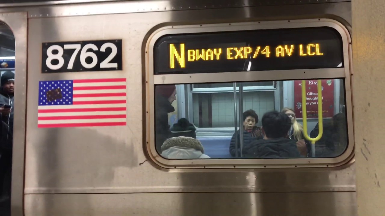 Coney Island Bound 2007 Kawasaki R160B Alstom 8762 N Express Train From Queensboro Plaza To 57th St