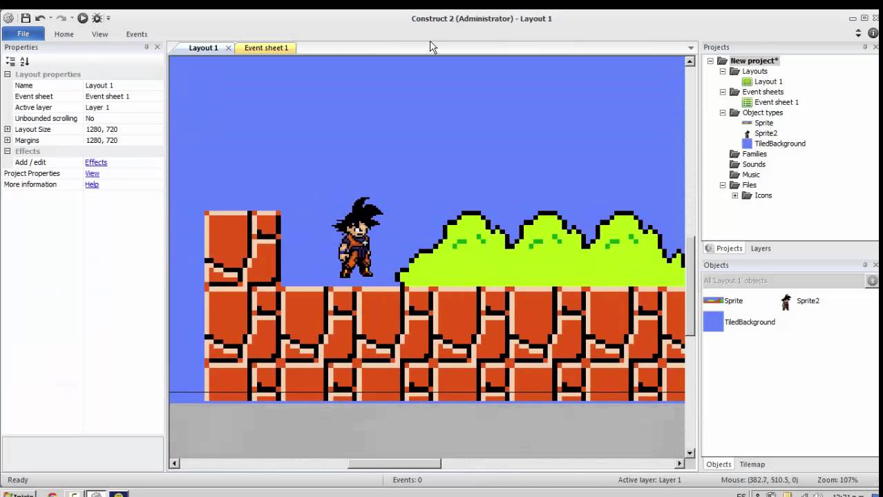 Tutoriales Construct 2 Animar juego de plataformas profesional