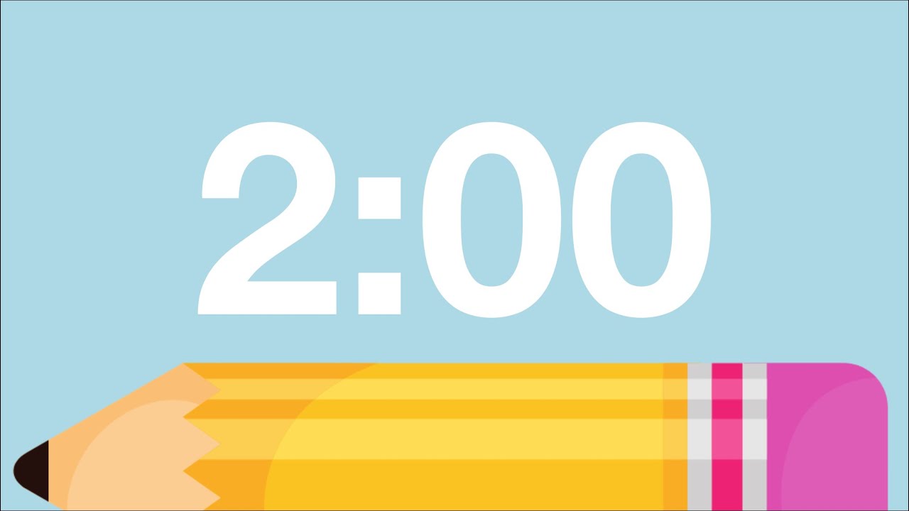 2 Minute Cute Back to School Timer (Chimes Alarm at End)