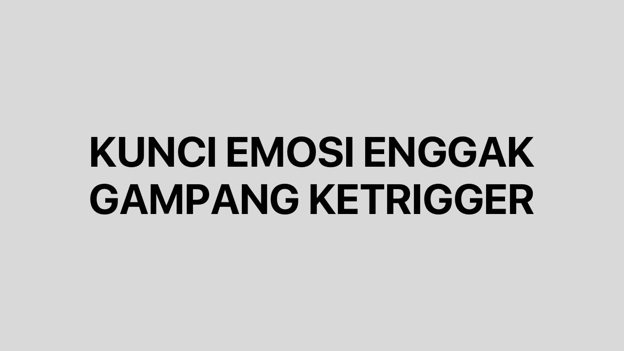 [short] EMOSI ENGGAK GAMPANG KETRIGGER