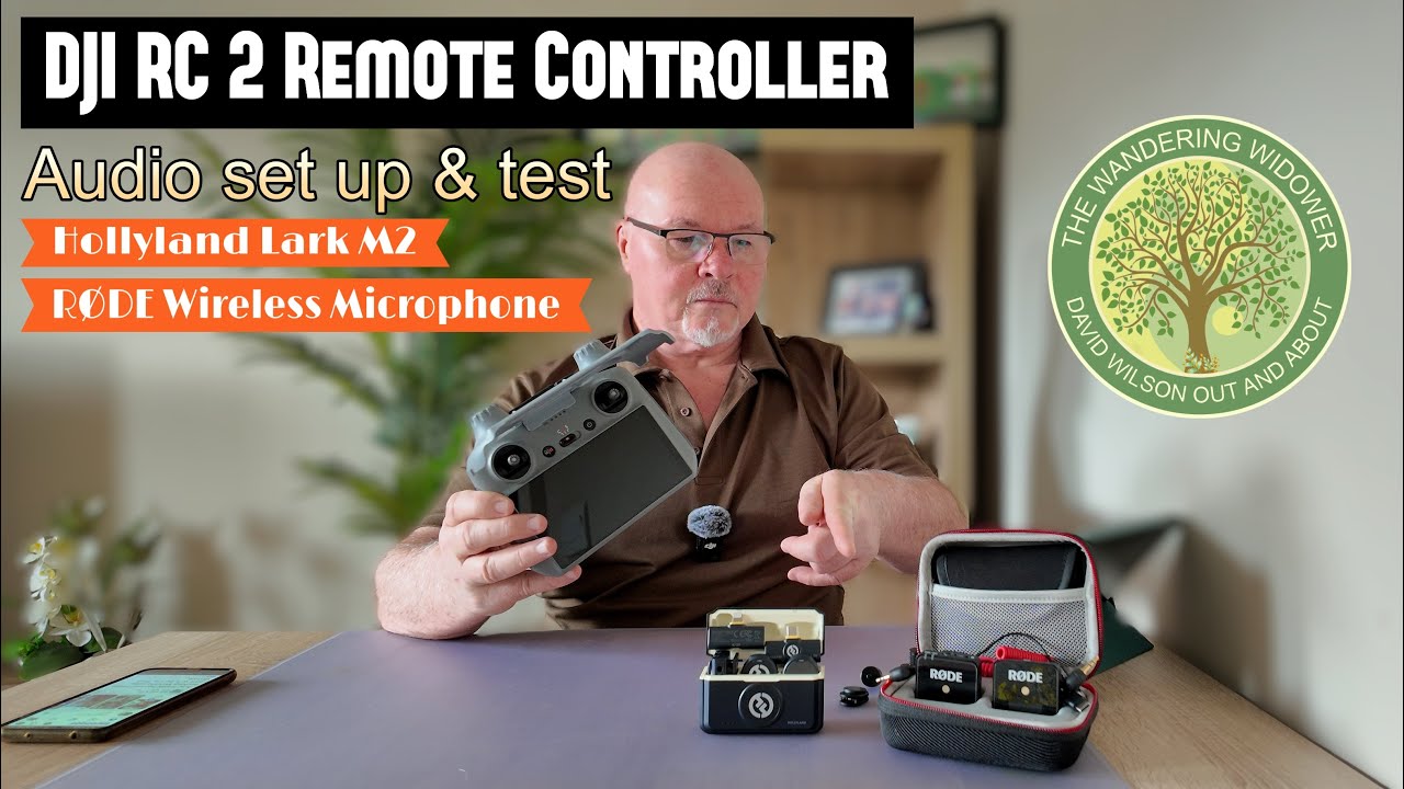 Connecting The Hollyland Lark M2 and the Rode Wireless Mic to the DJI RC 2 Controller.