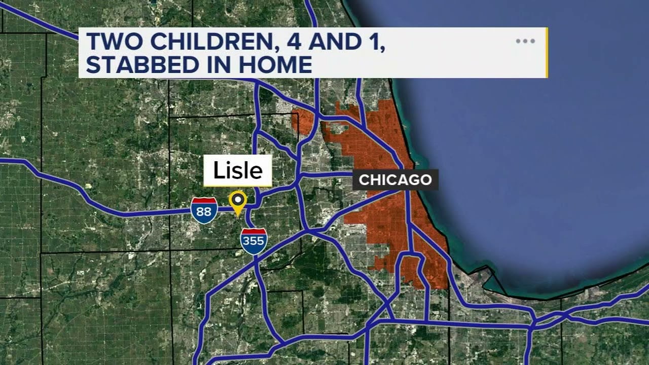 Children, 4 and 1, injured in stabbing at Lisle home
