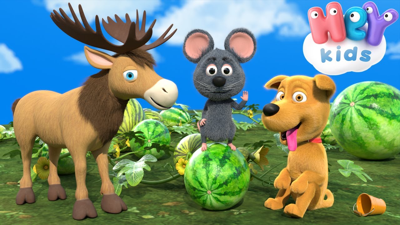 Pr&egrave;s du ruisseau 🍉 Comptines et chansons pour b&eacute;b&eacute; - HeyKids Fran&ccedil;ais