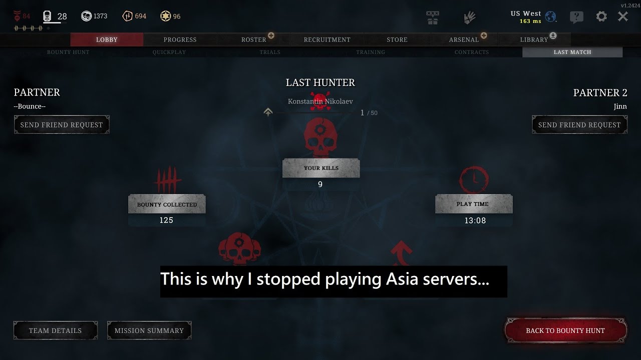 This is why I stopped playing Asia servers... (Hunt: showdown)