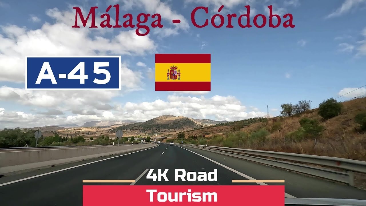 Driving in Andalucia Spain from Málaga to Córdoba Autovia A-45