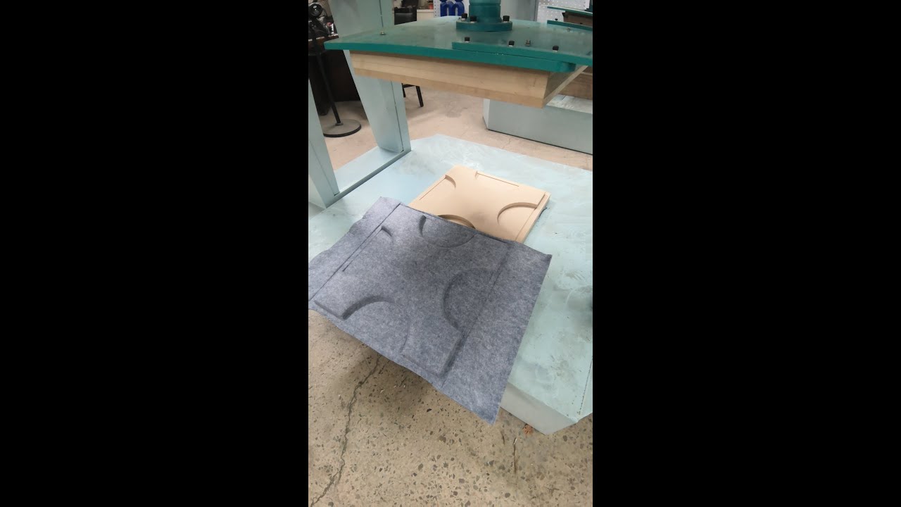 PET felt Polyester felt 3D wall panel decorating thermoforming shaping machine vacuum forming press