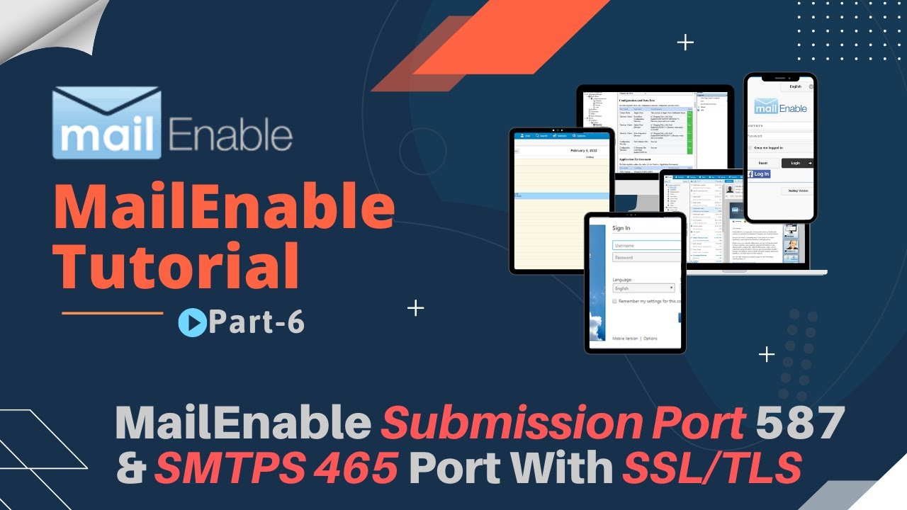 Порт отправки MailEnable 587 и порт SMTPS 465 с SSL/TLS