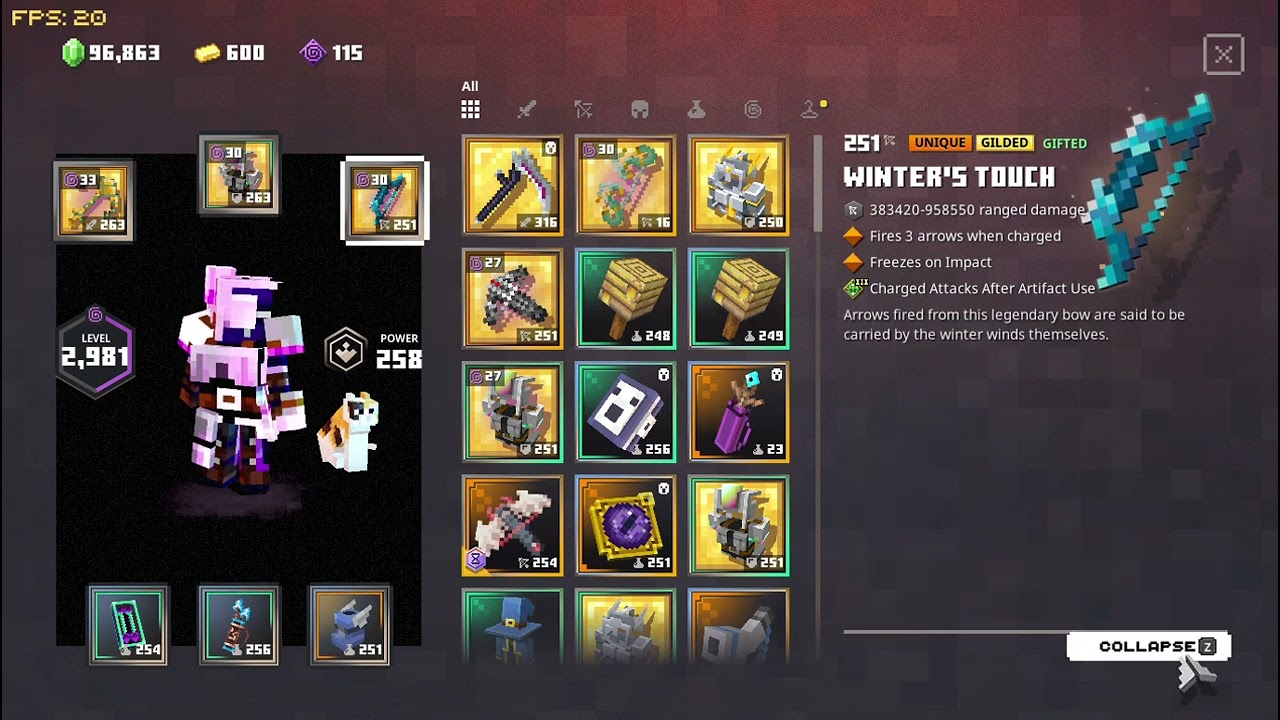 [Minecraft Dungeons]NEW glitch! Burst Bowstring moment type 2