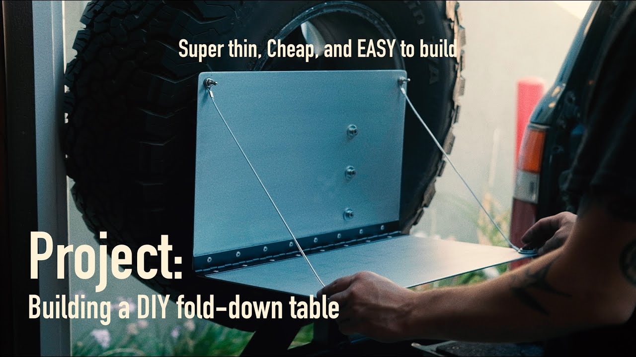 DIY, Cheap, and THIN folding table build for ANY rear tire swing-out!
