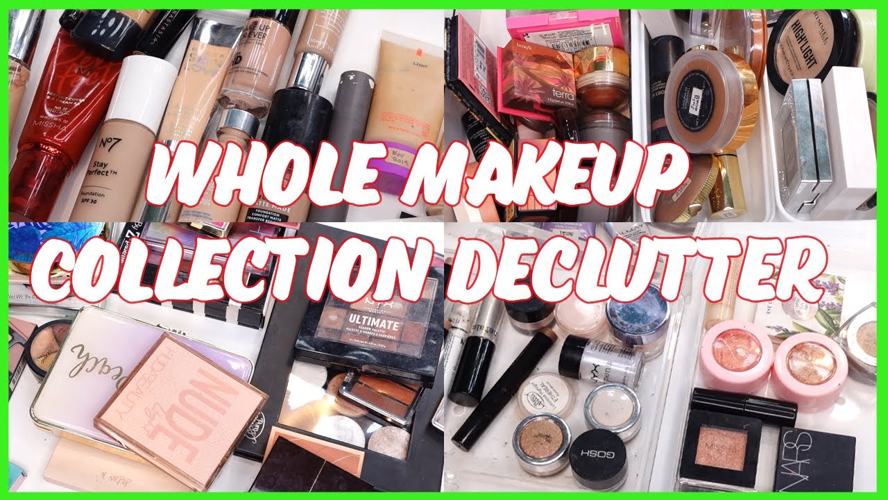 Makeup Declutter - All Categories! | Vlogmas Day 11